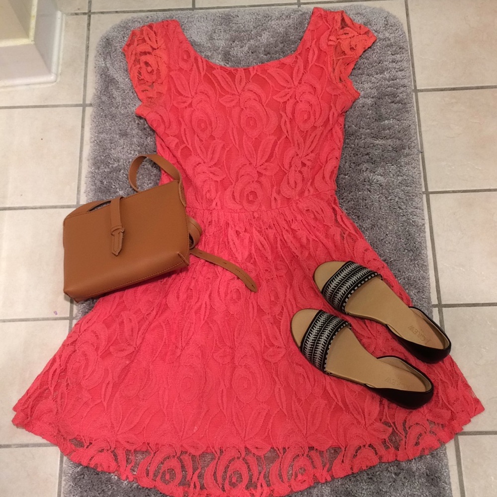 Coral/Pink Lace Tailgate Dress 